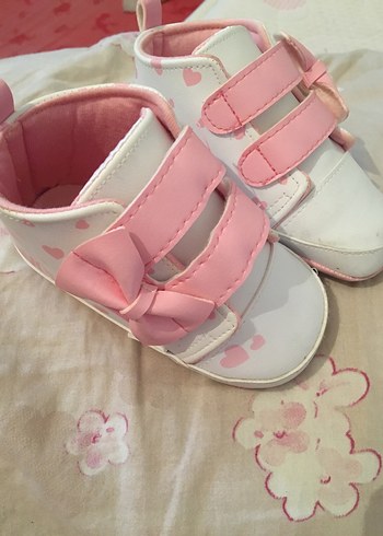 Kız Bebek İlk Adım Pembe Tokalı Ayakkabı - Görsel 2
