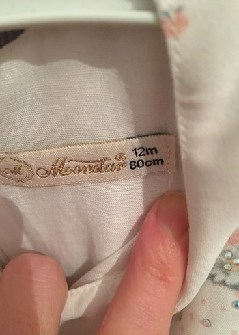 Beyaz Kız Çocuk Baskılı Pamuklu Elbise - Görsel 4