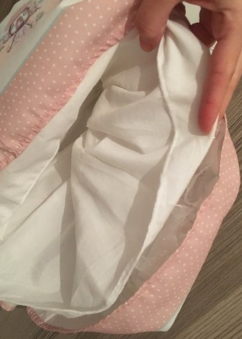 Beyaz Kız Çocuk Baskılı Pamuklu Elbise - Görsel 3