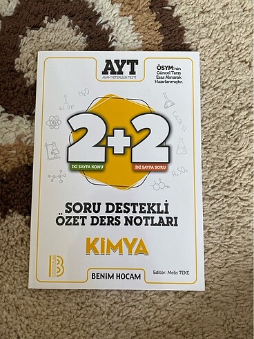 Benim hocam Ayt kimya kitabı