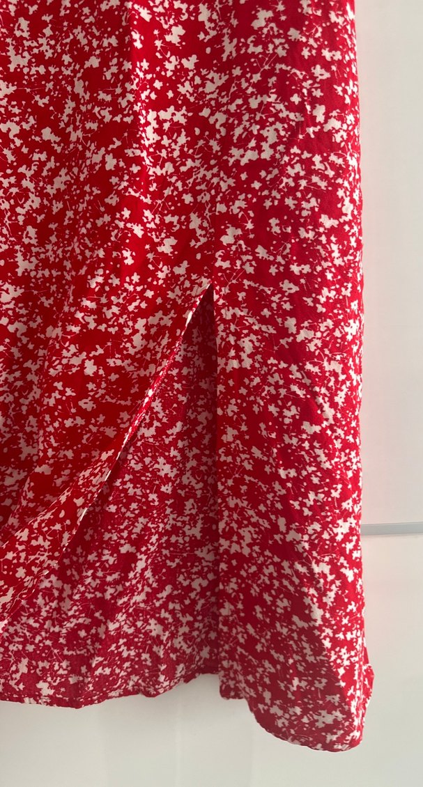 Kırmızı Drapeli Uzun fermuarlı yırtmaçlı - Görsel 2