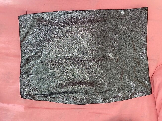 Stradivarius Simli Gri Crop