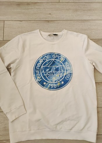 l Beden mavi Renk Fenerbahçe Logolu Beyaz Sweatshirt