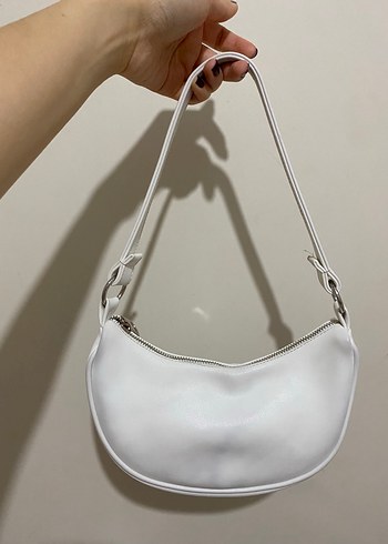 Minimalist Beyaz Deri Kadın Çanta