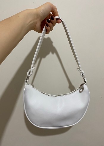 Addax Minimalist Beyaz Deri Kadın Çanta