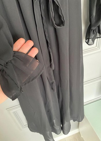 Siyah Uzun Kadın Elbise - Görsel 4