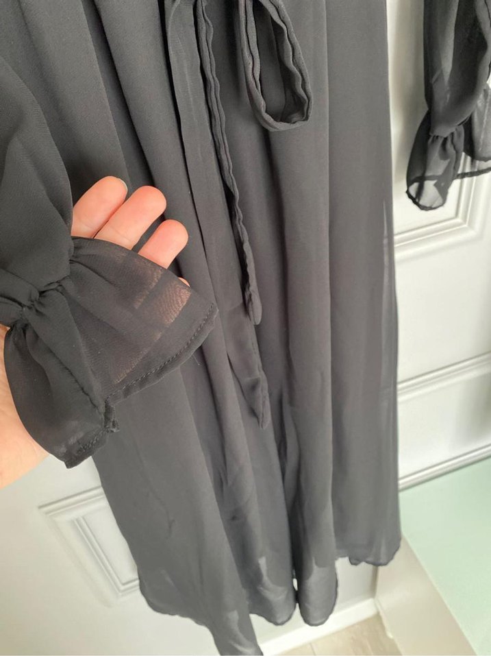 Siyah Uzun Kadın Elbise - Görsel 4