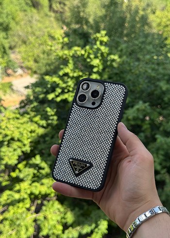 Prada Taşlı Telefon Kılıfı