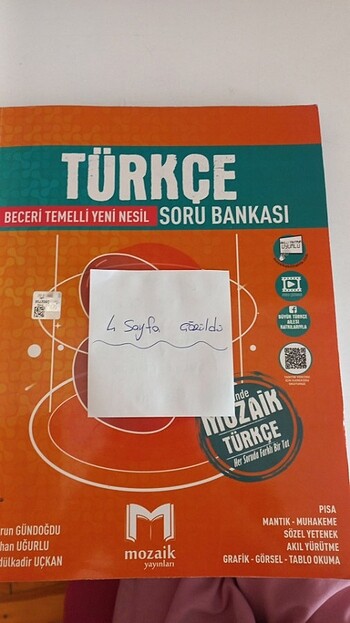  8 sınıf Türkçe test kitabı mozaik