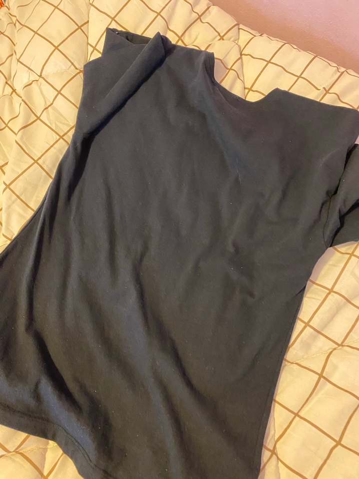 Siyah Baskılı Kısa Kollu tişört - Görsel 2