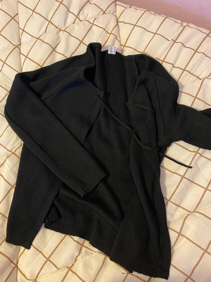 siyah ınce hırka - Görsel 2