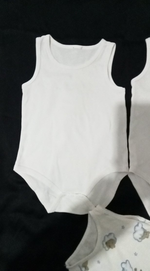 Beyaz Pamuklu Bebek Erkek Askılı Body - Görsel 2