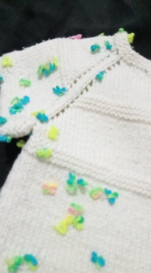 Beyaz Bohem Örgü Kız Hırka - Görsel 3