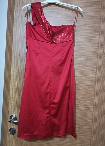 Puane Kırmızı Tek kol elbise