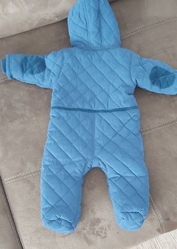 Mavi Kapüşonlu Bebek Tulumu - Görsel 2