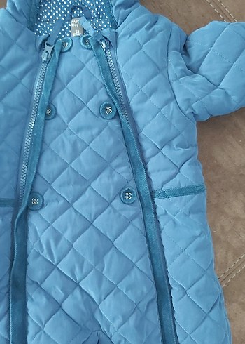 Mavi Kapüşonlu Bebek Tulumu - Görsel 5