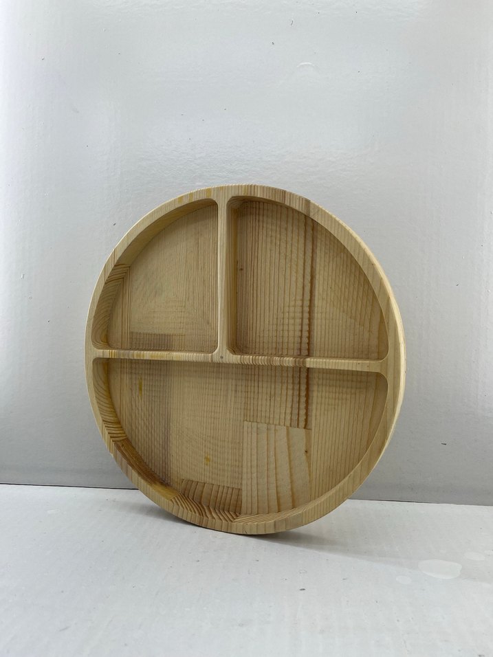 Bej Ahşap Çocuk tabağı - Görsel 2