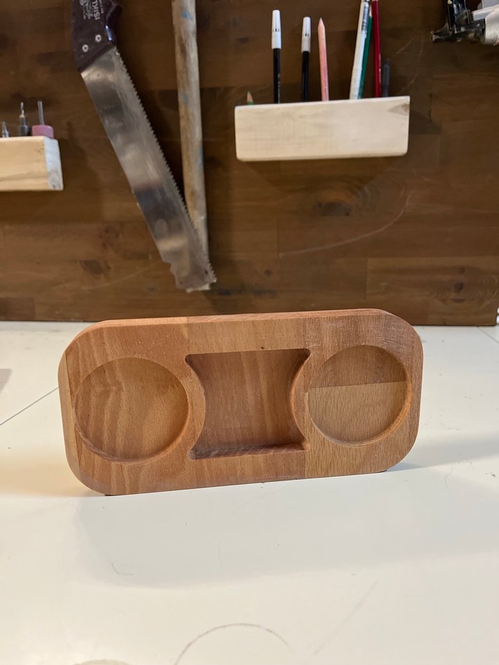 Ahşap kahve sunumluk - Görsel 2