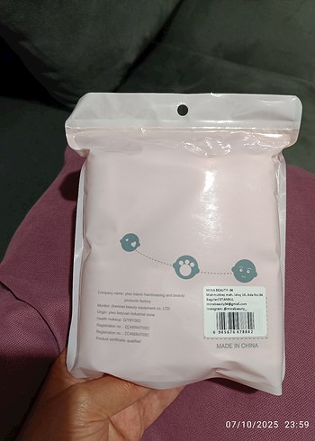 Beden Renk Pastel Pembe tokalı bigudi seti