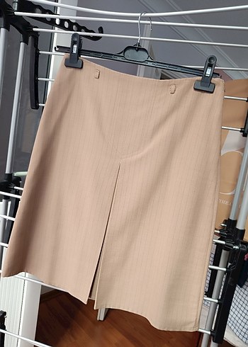 Bej Midi Etek - Görsel 3