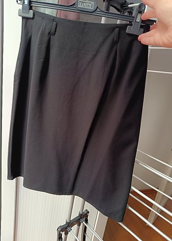 siyah Midi  Piliseli Etek - Görsel 6