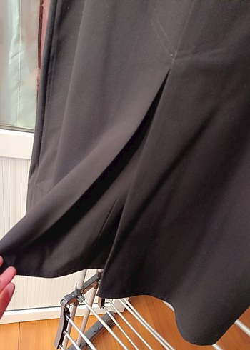 siyah Midi  Piliseli Etek - Görsel 8