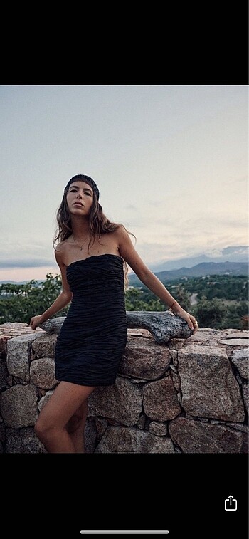Zara keten karışımlı elbise