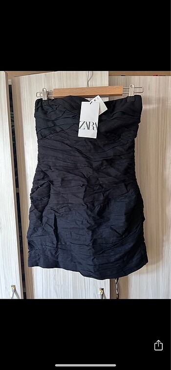 Zara Zara keten karışımlı elbise