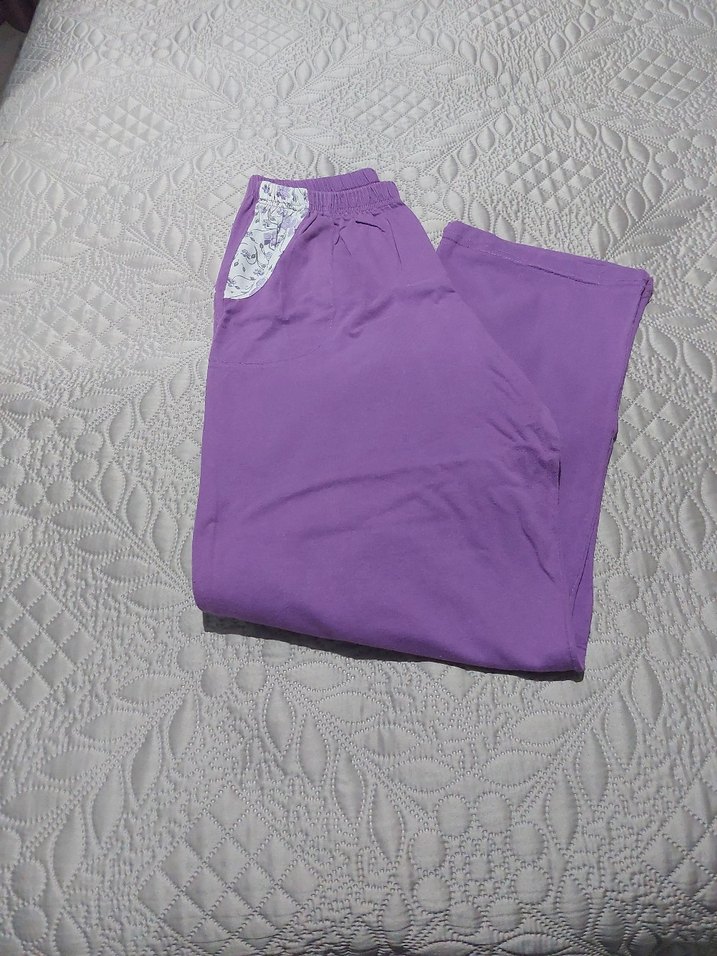 Kadın Mor Pamuklu pijama takımı - Görsel 4