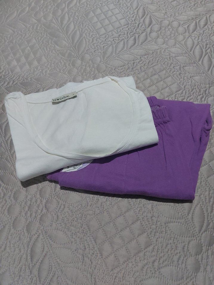 Kadın Mor Pamuklu pijama takımı - Görsel 2