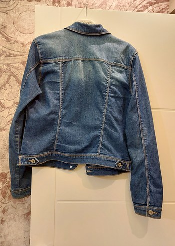 Kadın Mavi Düğmeli Denim Ceket - Görsel 2