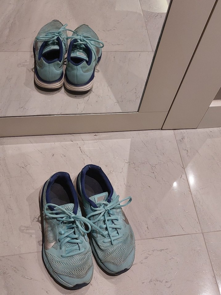 su yeşili ya da pastel mavi Bağcıklı Spor Kadın Sneaker - Görsel 5