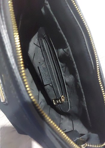 Siyah Deri Tokalı Kadın Çantası - Görsel 4