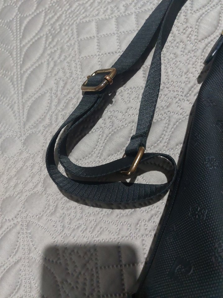 Siyah Deri Tokalı Kadın Çantası - Görsel 3