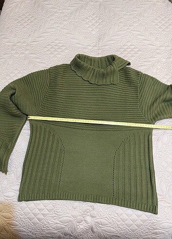 Haki yeşil Kalın kışlık kazak - Görsel 3