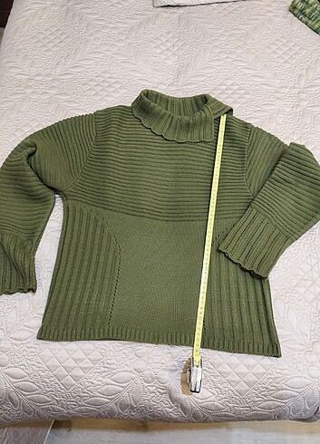 Haki yeşil Kalın kışlık kazak - Görsel 4