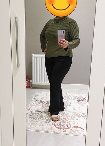 Haki yeşil Kalın kışlık kazak - Görsel 7