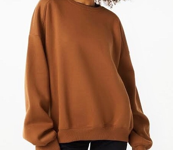 xl Beden turuncu Renk Bershka oversize sweatshirt