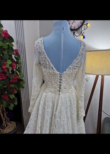 Bohem Dantelli gelinlik - Görsel 3