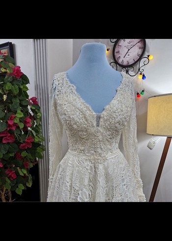 Bohem Dantelli gelinlik - Görsel 2