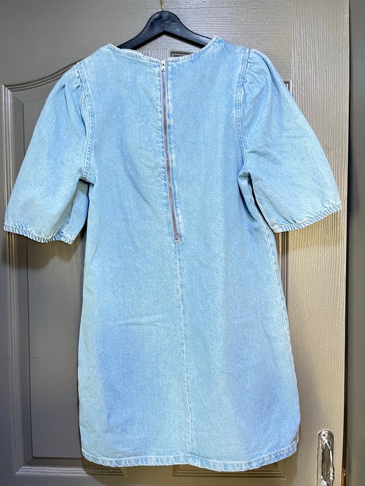 Mavi Denim Midi Elbise - Görsel 2