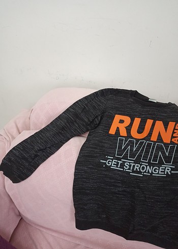 LC Waikiki Erkek çocuk Siyah Baskılı Sweatshirt