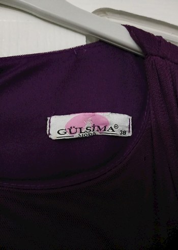 Uzun Mor Drapeli Kadın Abiye Elbise - Görsel 2