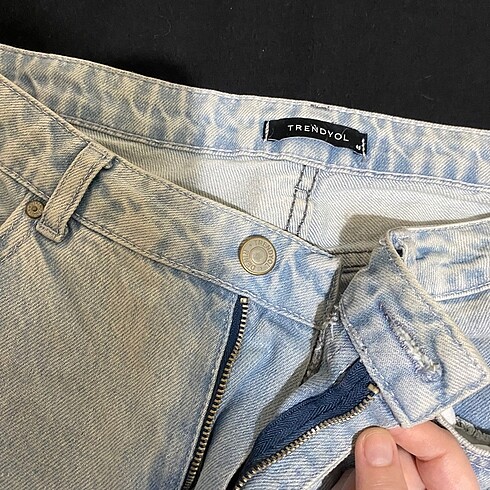 Trendyol & Milla Trendyol Wide Leg Jean Buz Mavisi