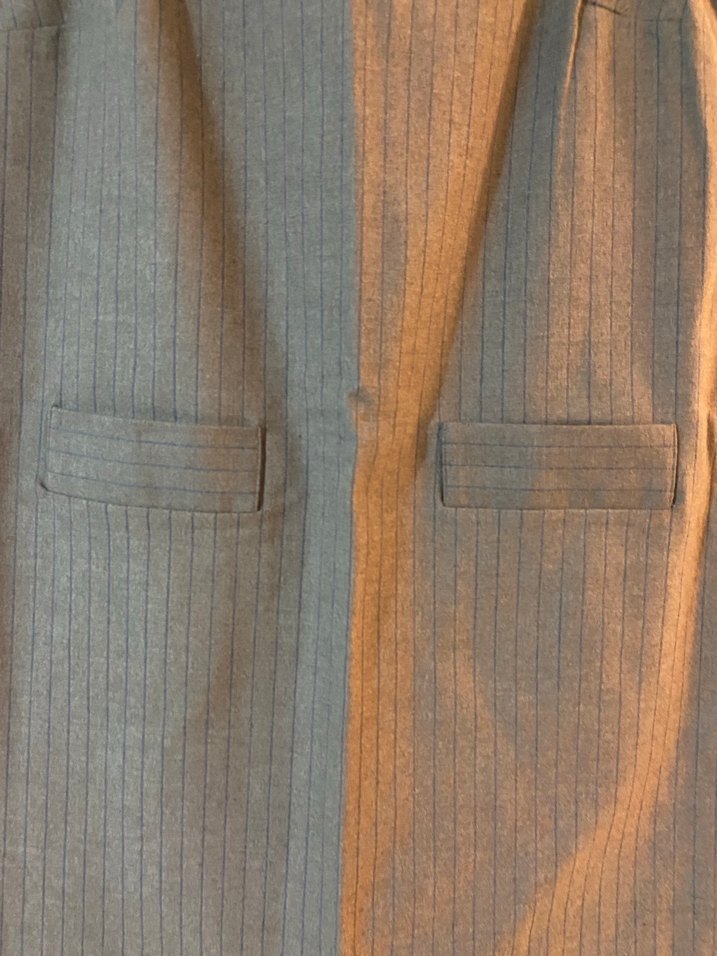 Bej Midi Keten Kolsuz Kadın Elbise - Görsel 3