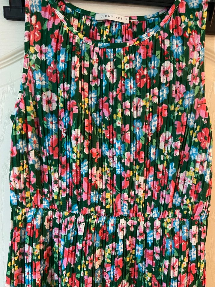 Piliseli Bohem Çok Renkli Uzun Elbise - Görsel 5