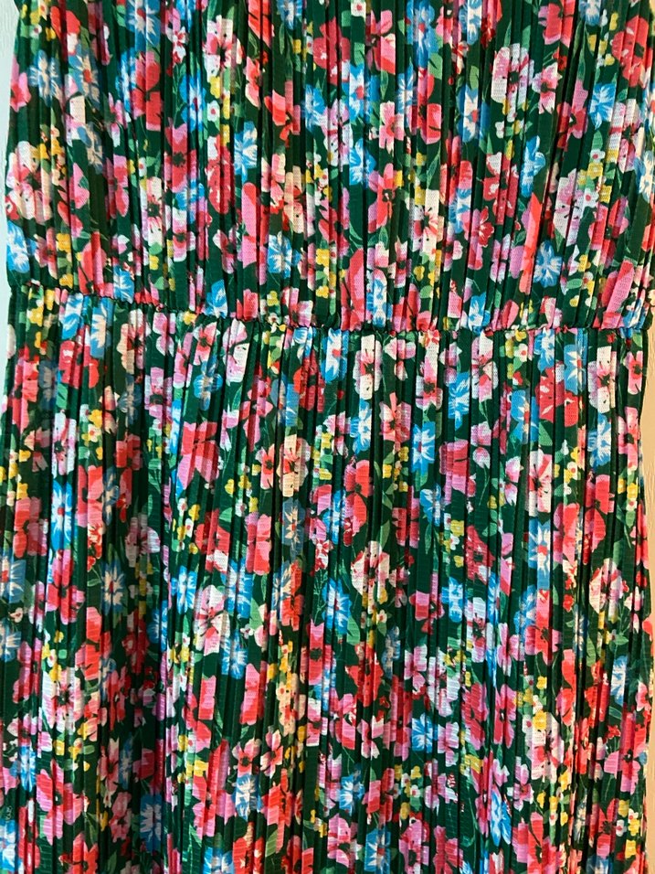 Piliseli Bohem Çok Renkli Uzun Elbise - Görsel 4