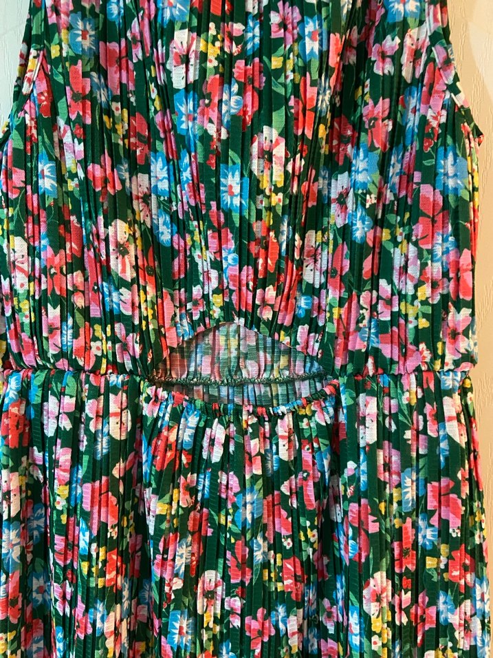 Piliseli Bohem Çok Renkli Uzun Elbise - Görsel 3