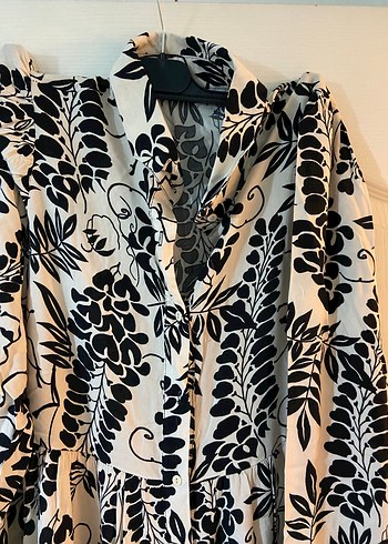 Bohem Desenli Uzun Kol Bej Uzun Elbise - Görsel 3