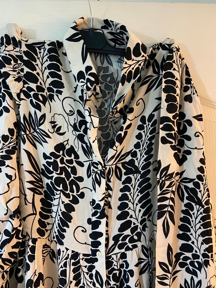 Bohem Desenli Uzun Kol Bej Uzun Elbise - Görsel 3